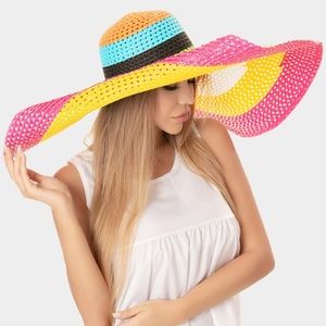 Colorful Light & Airy Beach Sun Hat Wire Shaping Rim